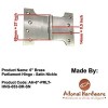 6" Brass Parliament Hinge - Satin Nickel